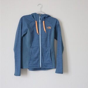 The North Face Blue Jacket with Orange Details
